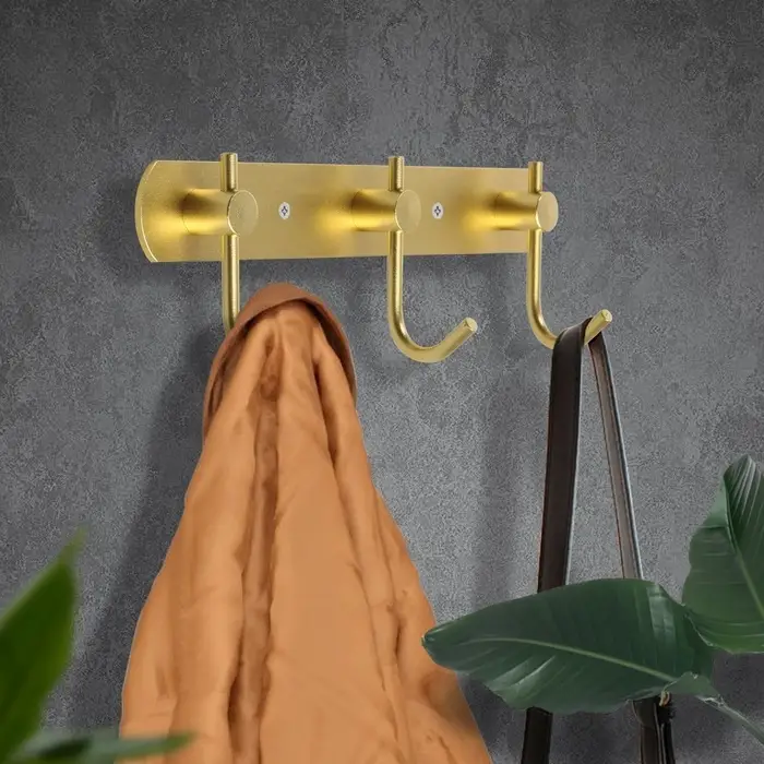 Вешалка CAPPIO CVT004, металлическая, трёхрожковая, цвет золото