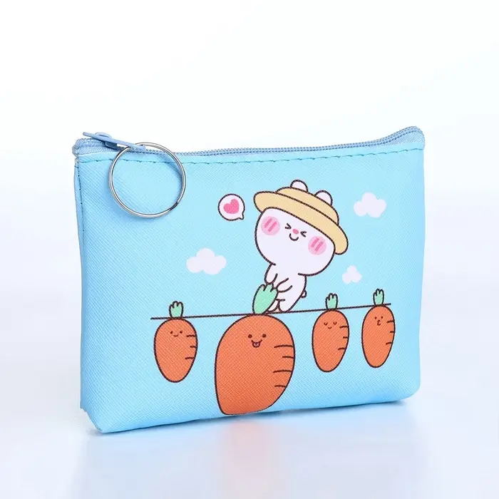 Кошелёк детский &laquo;Милые зверята&raquo;, монетница, на молнии, МИКС