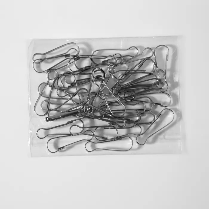 Карабин проволочный набор 50 шт 30х10мм железо серебряный Карабин проволочный набор 50 шт 30х10мм железо серебряный