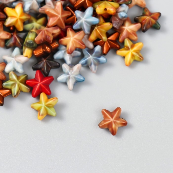 Бусины для творчества пластик Бусины для творчества пластик "Винтаж. Объемные звезды" МИКС набор 15 гр 0,4х0,9х0,9 см