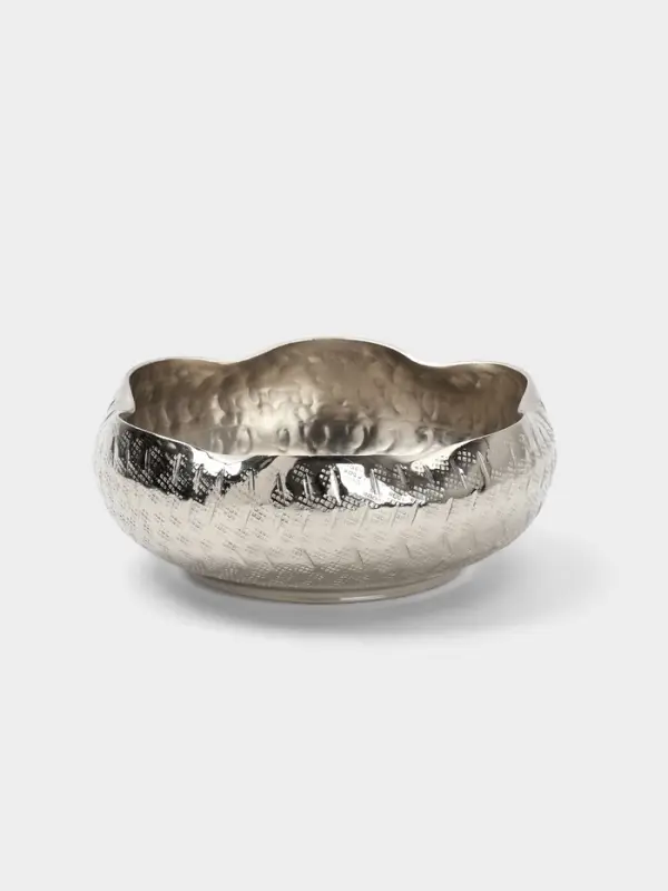 Салатник с волнистыми краями, 20&times;20&times;7.5 см, алюминий