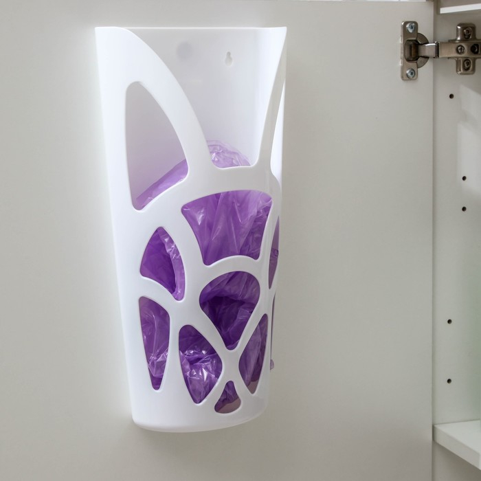 Корзина для пакетов, 18×9×35 см, цвет белый Корзина для пакетов, 18×9×35 см, цвет белый