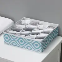 Органайзер для хранения белья Доляна &laquo;Лагуна&raquo;, 24 ячейки, 30&times;30&times;10 см, бирюзовый