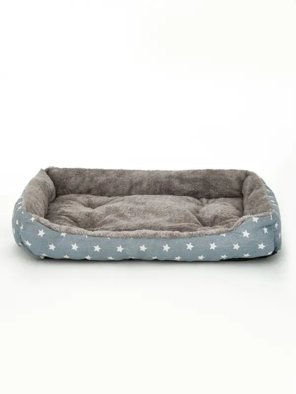 Лежанка для животных &laquo;Звезды&raquo;, 60&times;45&times;15 см, серая