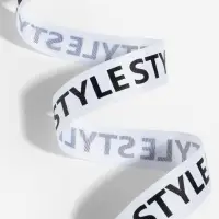 Лента репсовая &laquo;Style&raquo;, 25 мм, 23&plusmn;1 м, чёрная, белая