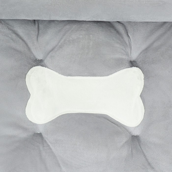 Лежанка-диван  Лежанка-диван "Косточка", 60 х 45 х 15, серо-чёрная