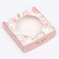 Коробка сборная с окном, For you, 11.5×11.5×3 см