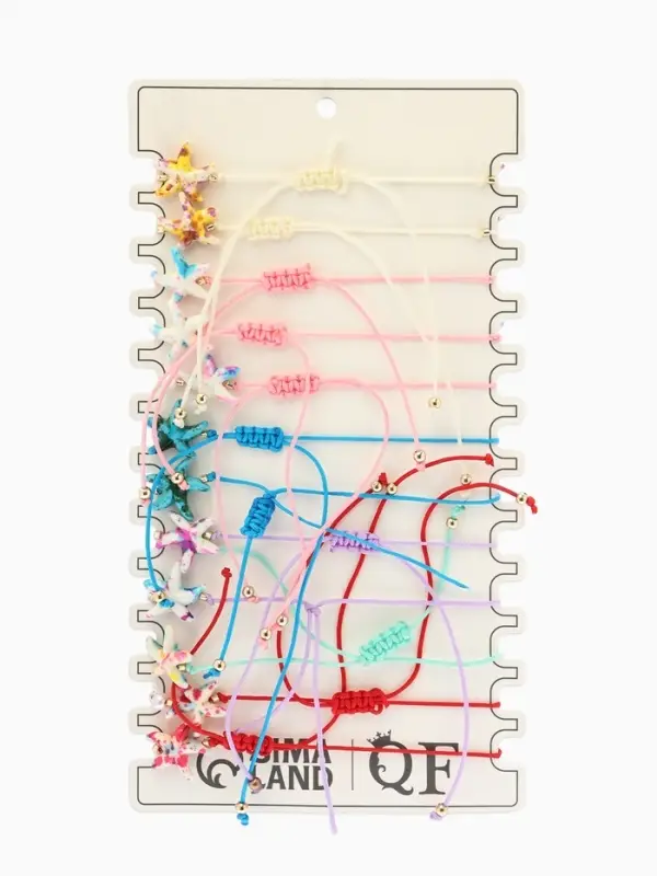 Браслет на нити &laquo;Морской. Ракушка и звезда&raquo;, d=6 см, МИКС