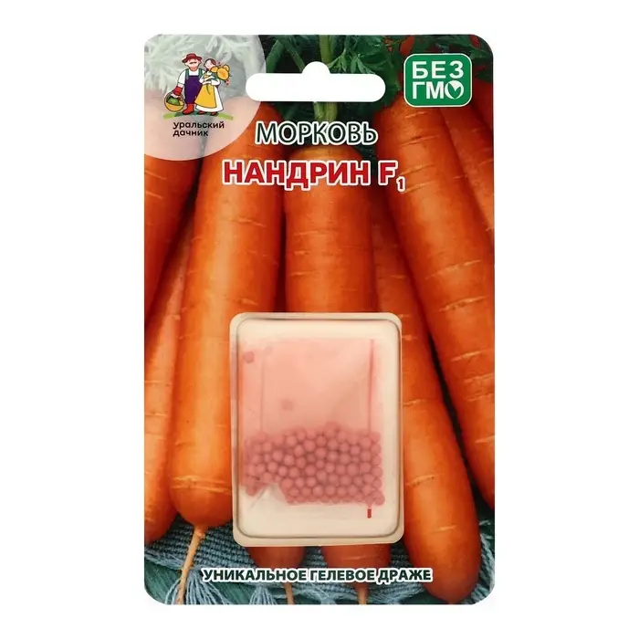 Семена Морковь &laquo;Нандрин&raquo;, F1, гелевое драже, 100 шт., &laquo;Уральский дачник&raquo;