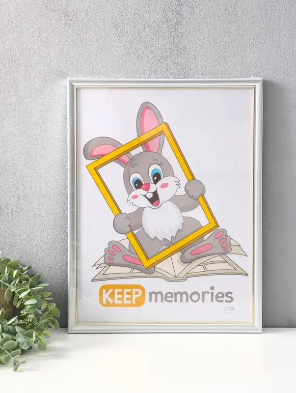 Фоторамка для фото 30&times;40 см Keep memories &laquo;Офисная&raquo;, пластик, серебро, (пластиковый экран)