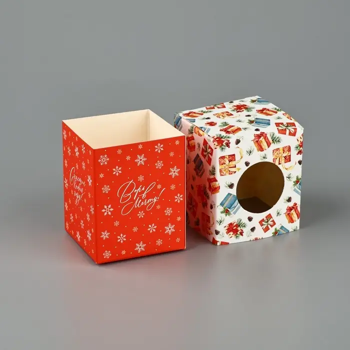 Бонбоньерка новогодняя «Новогодние подарки», 6 х 7 х 6 см Бонбоньерка новогодняя «Новогодние подарки», 6 х 7 х 6 см