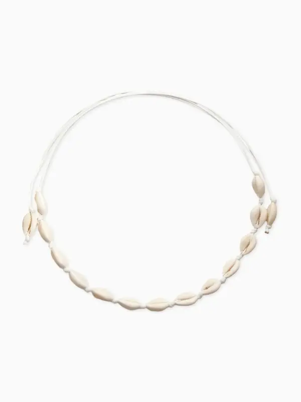 Чокер из ракушек &laquo;Морской&raquo;, белые, 90 см