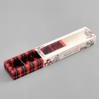 Коробка под 5 конфет с ячейками &laquo;Счастливого Нового года!&raquo; 21&times;3&times;5.5 см