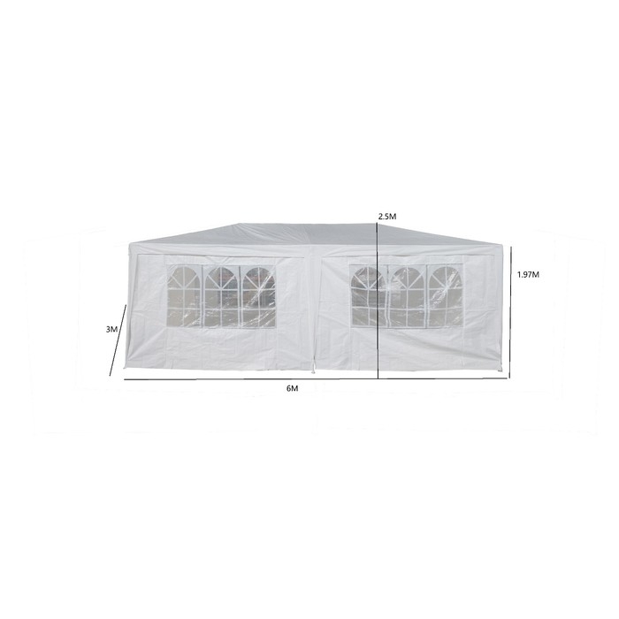 Шатер садовый 6*3м белый, закрытый Шатер садовый 6*3м белый, закрытый