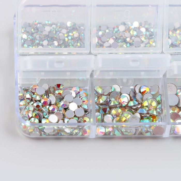 Набор страз «Стёклышко», 6 размеров — от 1,9 до 4,6 мм Набор страз «Стёклышко», 6 размеров — от 1,9 до 4,6 мм