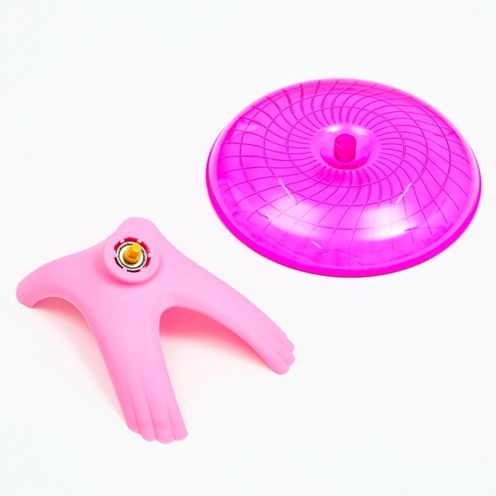 Беговая тарелка Carno для грызунов, 18 х 18 х 11 см, розовая Беговая тарелка Carno для грызунов, 18 х 18 х 11 см, розовая