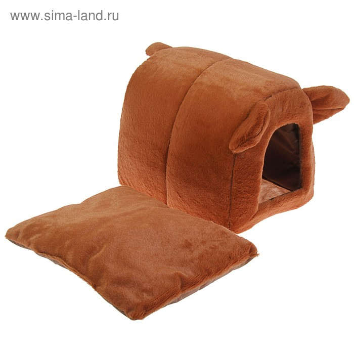 Домик  Домик "Норка" для животных, 28 х 28 х 35 см, плюш, микс цветов