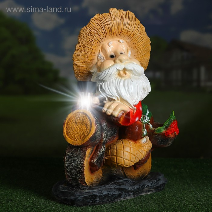 Садовый фонарь  Садовый фонарь "Лесовик на велосипеде с фонариком" 50см МИКС