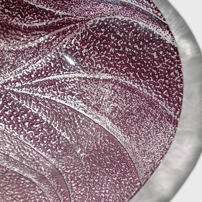 Тарелка стеклянная «Драхна», d=21 см, цвет бордовый Тарелка стеклянная «Драхна», d=21 см, цвет бордовый