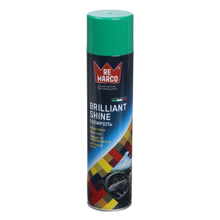 Полироль пластика RE MARCO BRILLIANT SHINE, Арбуз, аэрозоль, 400 мл Полироль пластика RE MARCO BRILLIANT SHINE, Арбуз, аэрозоль, 400 мл