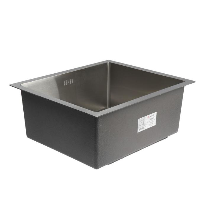 Мойка кухонная AFLORN AF95043, врезная, S=3,0 и 0,8 мм, 50х43х20 см, сифон, сатин Мойка кухонная AFLORN AF95043, врезная, S=3,0 и 0,8 мм, 50х43х20 см, сифон, сатин