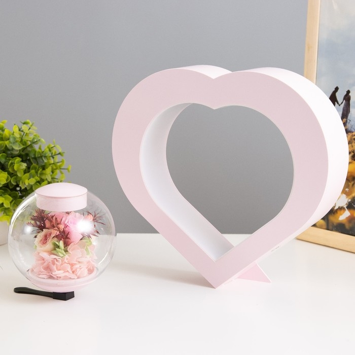 Настольная лампа Настольная лампа "Сердце левитация" LED USB розовый 24х22 см RISALUX