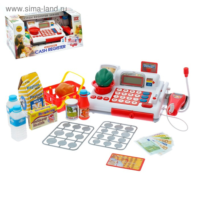 Касса «Супермаркет» с корзинкой и весами