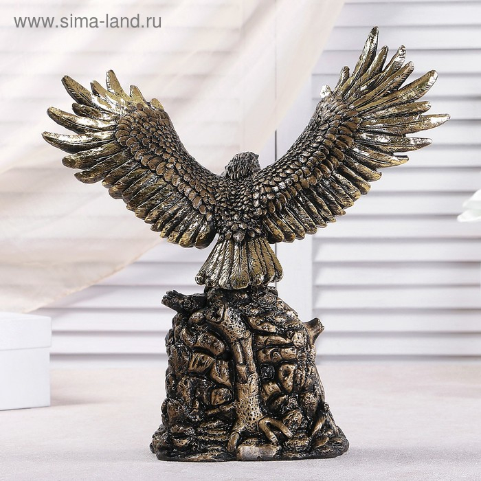 Часы настольные интерьерные каминные Часы настольные интерьерные каминные "Орел расправил крылья", h-35 см