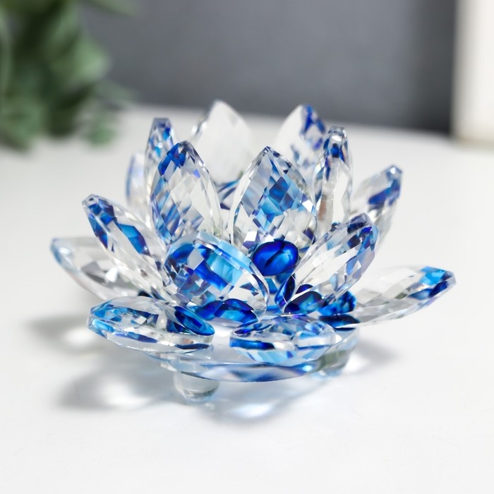 Стекло  Стекло "Лотос" радуга d-8 см топаз