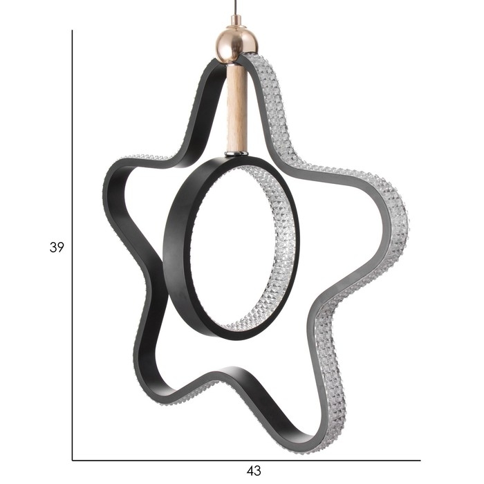 Светильник BayerLux "Звезда" LED 45Вт черный 20х43,5х45 см