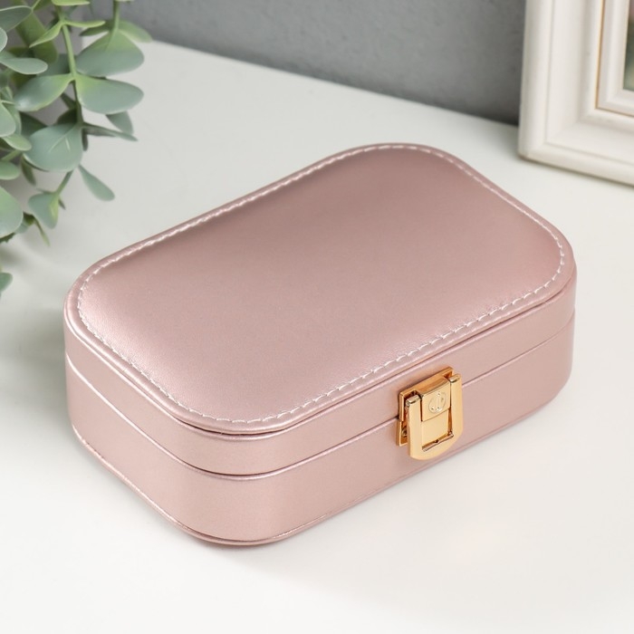 Шкатулка кожзам для украшений  Шкатулка кожзам для украшений "Эмори" розовый неон 15х10х4,5 см