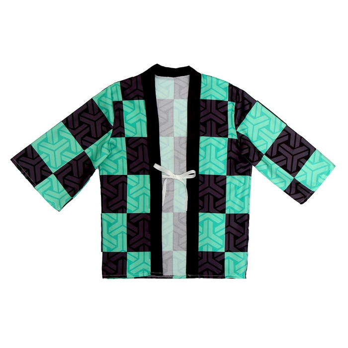 Карнавальное хаори «Демонический клинок», рост 98-152 см, цвет зелёный