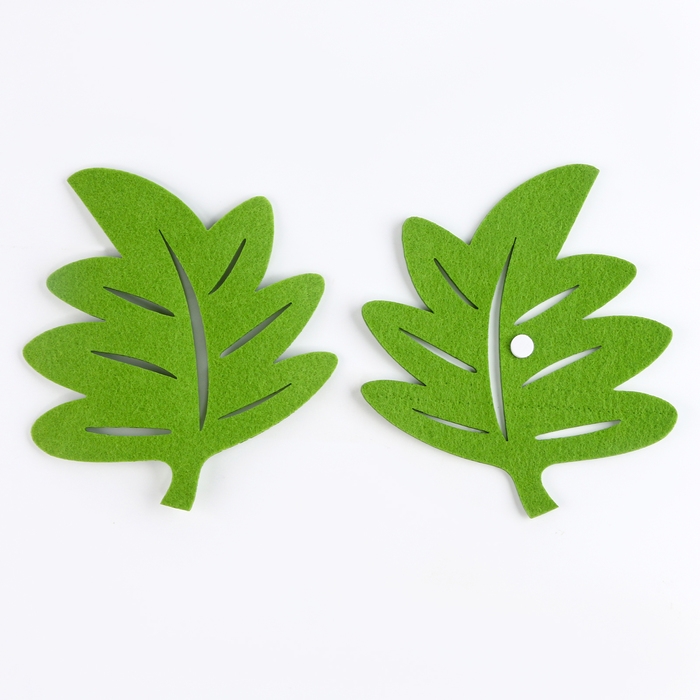 Декор из фетра на клеевой основе, набор 20 шт., размер 1 шт. — 14,5 × 16 см, цвет зелёный Декор из фетра на клеевой основе, набор 20 шт., размер 1 шт. — 14,5 × 16 см, цвет зелёный