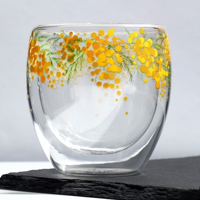Стакан с двойными стенками «Нежная мимоза», 250 мл Стакан с двойными стенками «Нежная мимоза», 250 мл