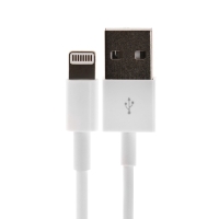 Кабель ELTRONIC, Lightning - USB, 2,4 А, 1 метр, в пакете, белый