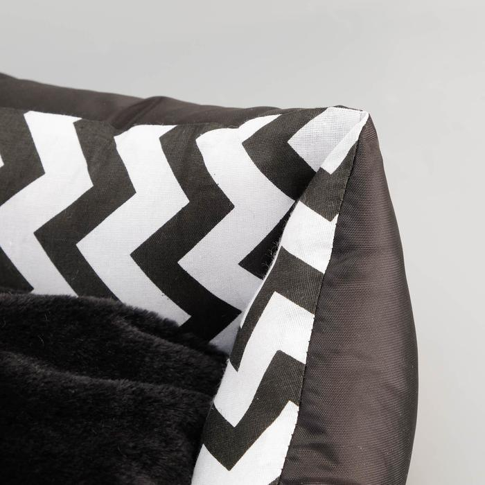 Лежанка с сердечком, 50 х 40 х 15 см, оксфорд, бязь, искусственный мех Лежанка с сердечком, 50 х 40 х 15 см, оксфорд, бязь, искусственный мех