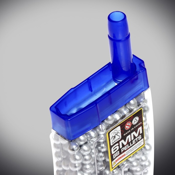 Пульки 6 мм пластиковые в рожке, 500 шт., цвет серебристый Пульки 6 мм пластиковые в рожке, 500 шт., цвет серебристый