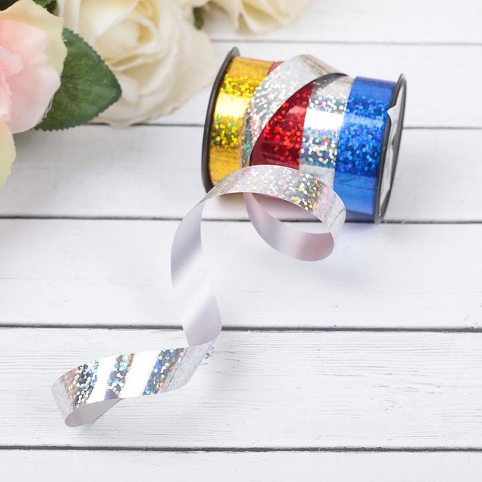 Лента упаковочная голография, (набор 4 цвета.) 1,2 см х 3 м Лента упаковочная голография, (набор 4 цвета.) 1,2 см х 3 м