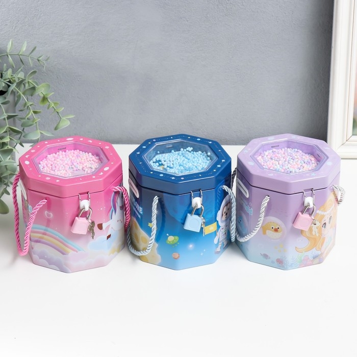 Копилка металл с замочком Копилка металл с замочком "Сказочные сюжеты. Шестиугольник" МИКС 11,5х11,5х12 см