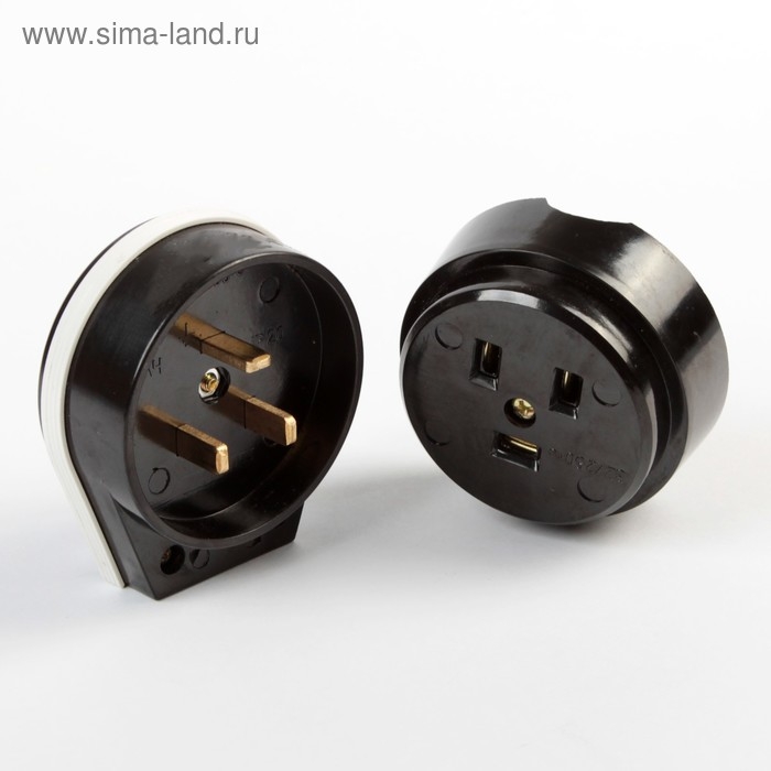 Разъем для плиты Smartbuy РШ-ВШ, 2P+PE, ОУ, 32 А, 250 В, карболит, черный Разъем для плиты Smartbuy РШ-ВШ, 2P+PE, ОУ, 32 А, 250 В, карболит, черный
