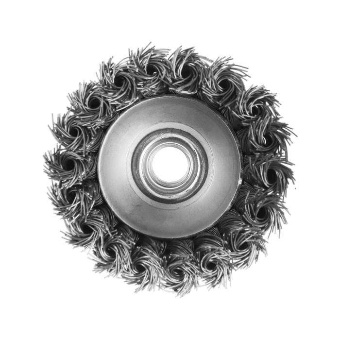 Щетка металлическая для УШМ ЛОМ, крученая проволока,  Щетка металлическая для УШМ ЛОМ, крученая проволока, "чашка", М14, 75 мм