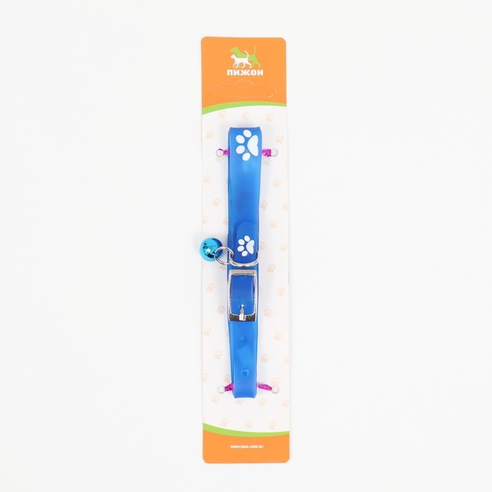 Ошейник со светящимися элементами Ошейник со светящимися элементами "Наслаждение", 30 х 1 см, голубой