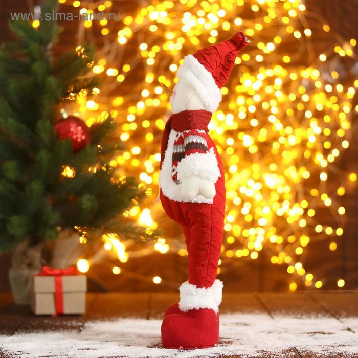 Мягкая игрушка Мягкая игрушка "Снеговик-пузатик" 12х40 см, бело-красный