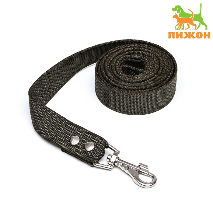 Поводок брезентовый 3 м х 3,5 см, тёмно-зелёный Поводок брезентовый 3 м х 3,5 см, тёмно-зелёный