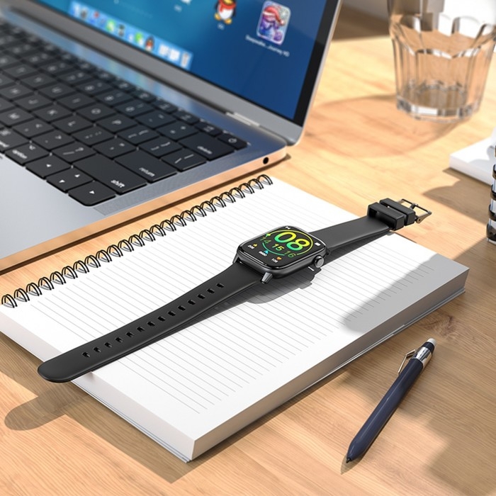 Смарт-часы Hoco Y3, 1.69 Смарт-часы Hoco Y3, 1.69", 240x285, IP68, BT5.0, 220 мАч, будильник, шагомер, черные