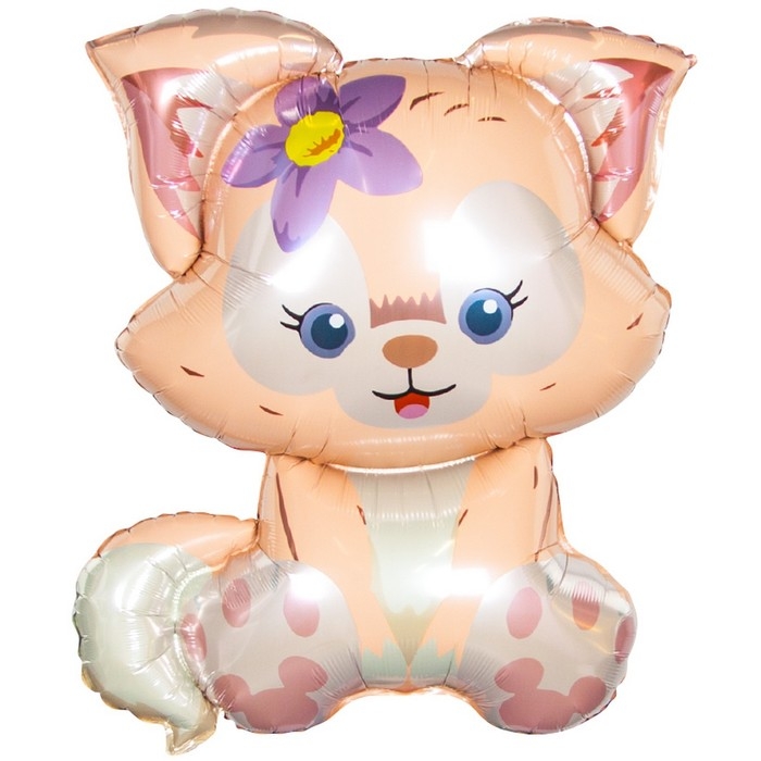 Шар фольгированный 13 Шар фольгированный 13" «Лисёнок с цветком», мини-фигура, с клапаном