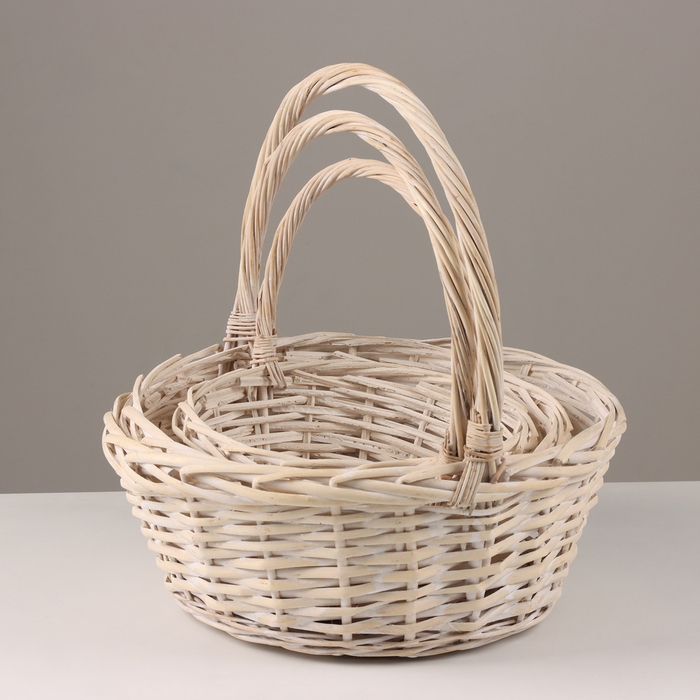 Набор корзин «Коса», 3 шт, 35×14/36 см, 30×12/31 см, 25×10/26 см, ива Набор корзин «Коса», 3 шт, 35×14/36 см, 30×12/31 см, 25×10/26 см, ива