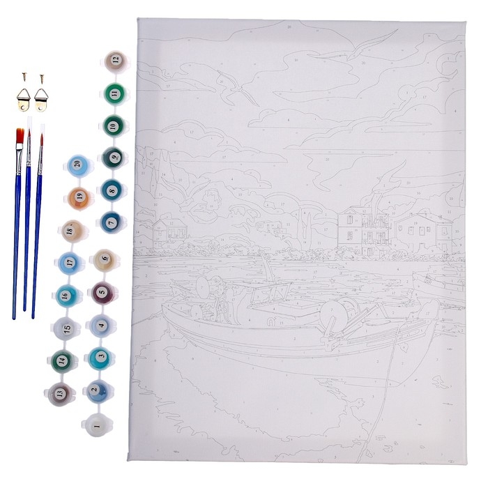 Картина по номерам на холсте с подрамником «Греция», 30х40 см Картина по номерам на холсте с подрамником «Греция», 30х40 см