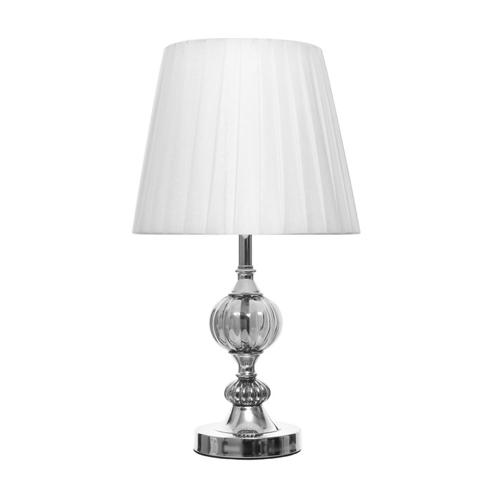 Лампа настольная "Алора" 1хЕ27 40Вт хром 26х26х45 см RISALUX