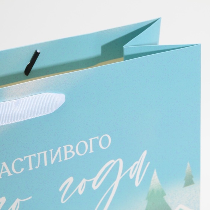 Пакет подарочный новогодний ламинированный «Счастье рядом с тобой», L 31 х 40 х 11,5 см, Новый год Пакет подарочный новогодний ламинированный «Счастье рядом с тобой», L 31 х 40 х 11,5 см, Новый год